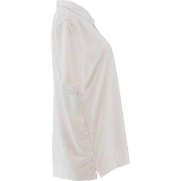 NWT LANDS' END UNIFORM BOY'S SHORT SLEEVE POLY PIQUE POLO SHIRT WHITE LGE. 14-16 - Picture 3 of 11